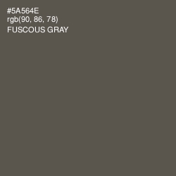 #5A564E - Fuscous Gray Color Image